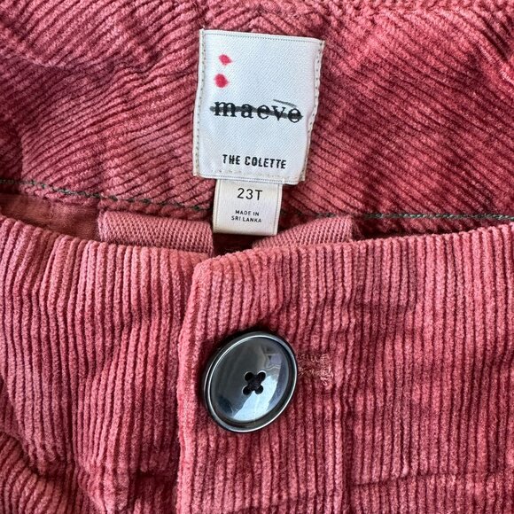 New Anthropologie The Colette Corduroy Full-Length Wide Leg Pants Mauve 23T Tall - Picture 7 of 11